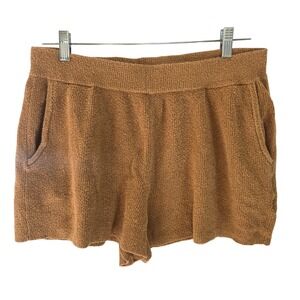 Madewell Sz L Holmden Cozy Terry Knit Shorts Lounge Sleepwear Size L Camel Brown